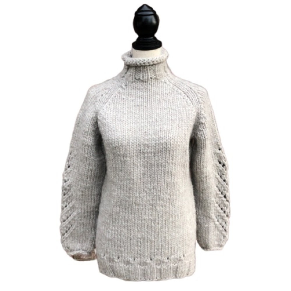 🎁 NEW Hand-Knit Pure Wool Turtleneck Sweater
